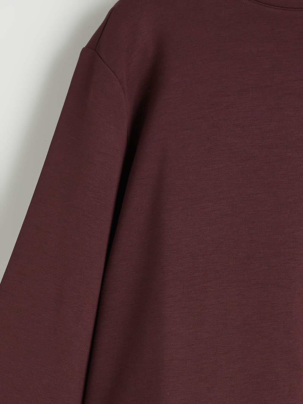 Mürdüm Bisiklet Yaka Oversize Kadın Sweatshirt Tunik-5