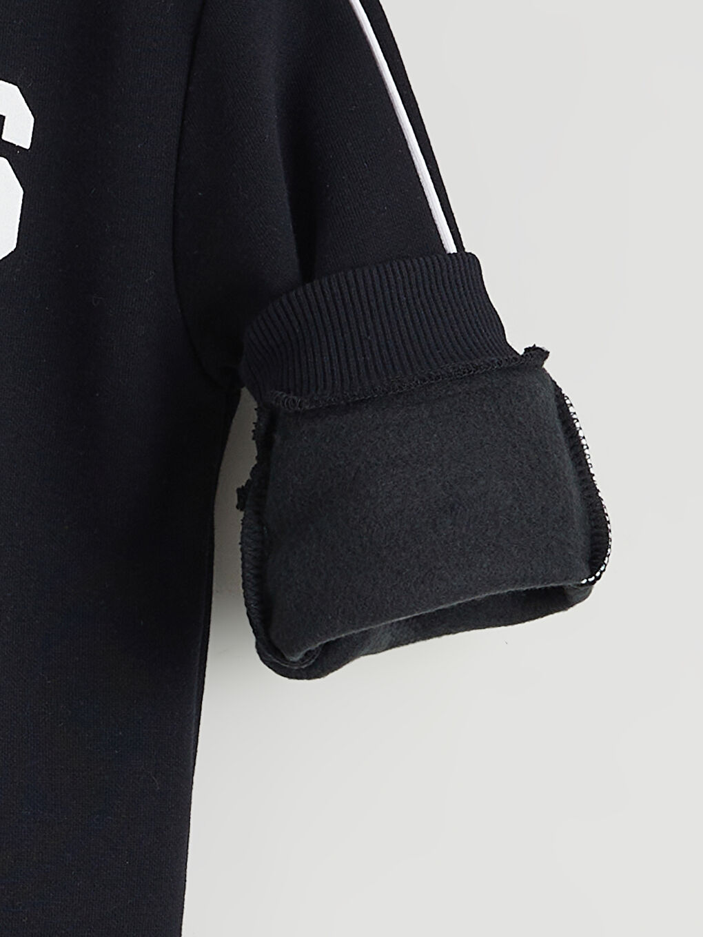 Siyah Beşiktaş Baskılı Erkek Çocuk Kalın Sweatshirt-1