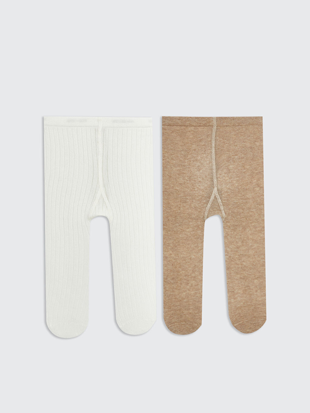 Ekru Erkek Bebek Külotlu Çorap 2'li