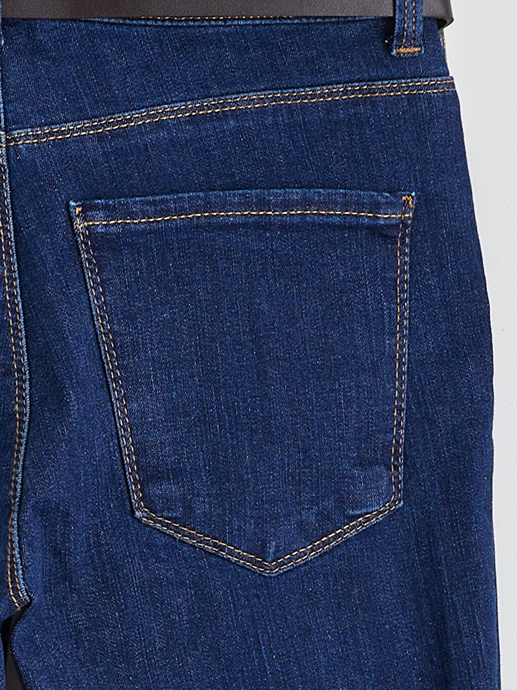 İndigo Beli Kemerli Mercury Skinny Fit Kadın Jean Pantolon-6