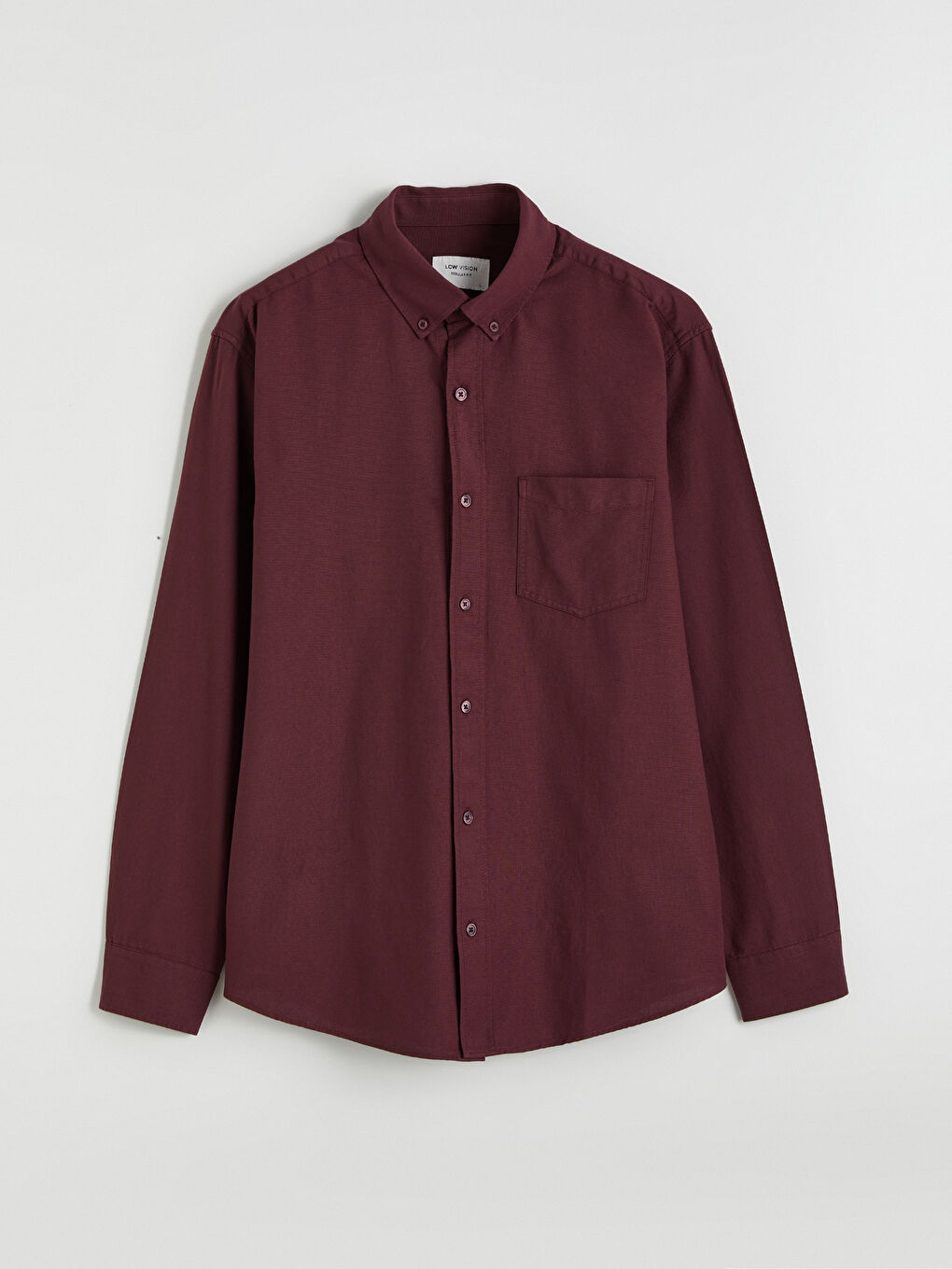 Bordo Regular Fit Uzun Kollu Erkek Gömlek-4
