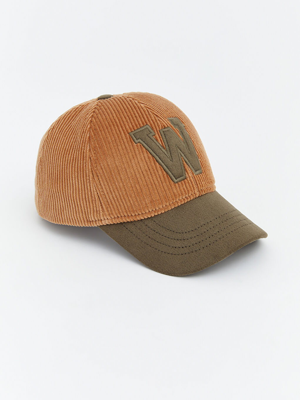 Sarı W Nakışlı Erkek Çocuk Kep Şapka-1