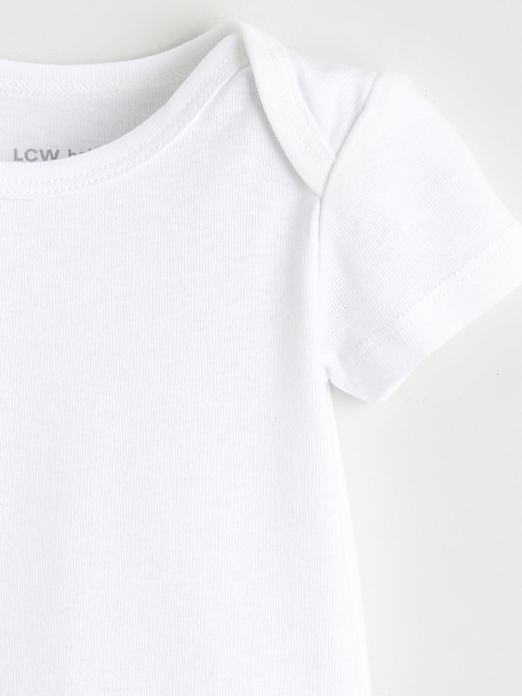 Ekru Basic Unisex Bebek Çıtçıtlı Bodysuit-1