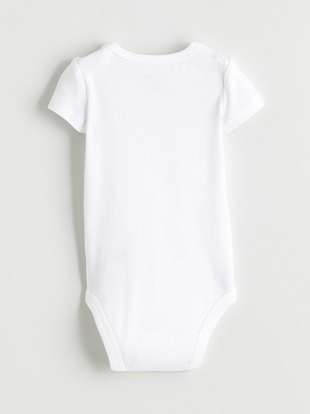 Ekru Basic Unisex Bebek Çıtçıtlı Bodysuit-2