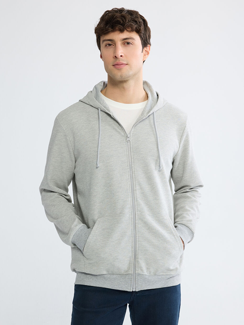 Men's Hooded Zip-Up Sweatshirt
