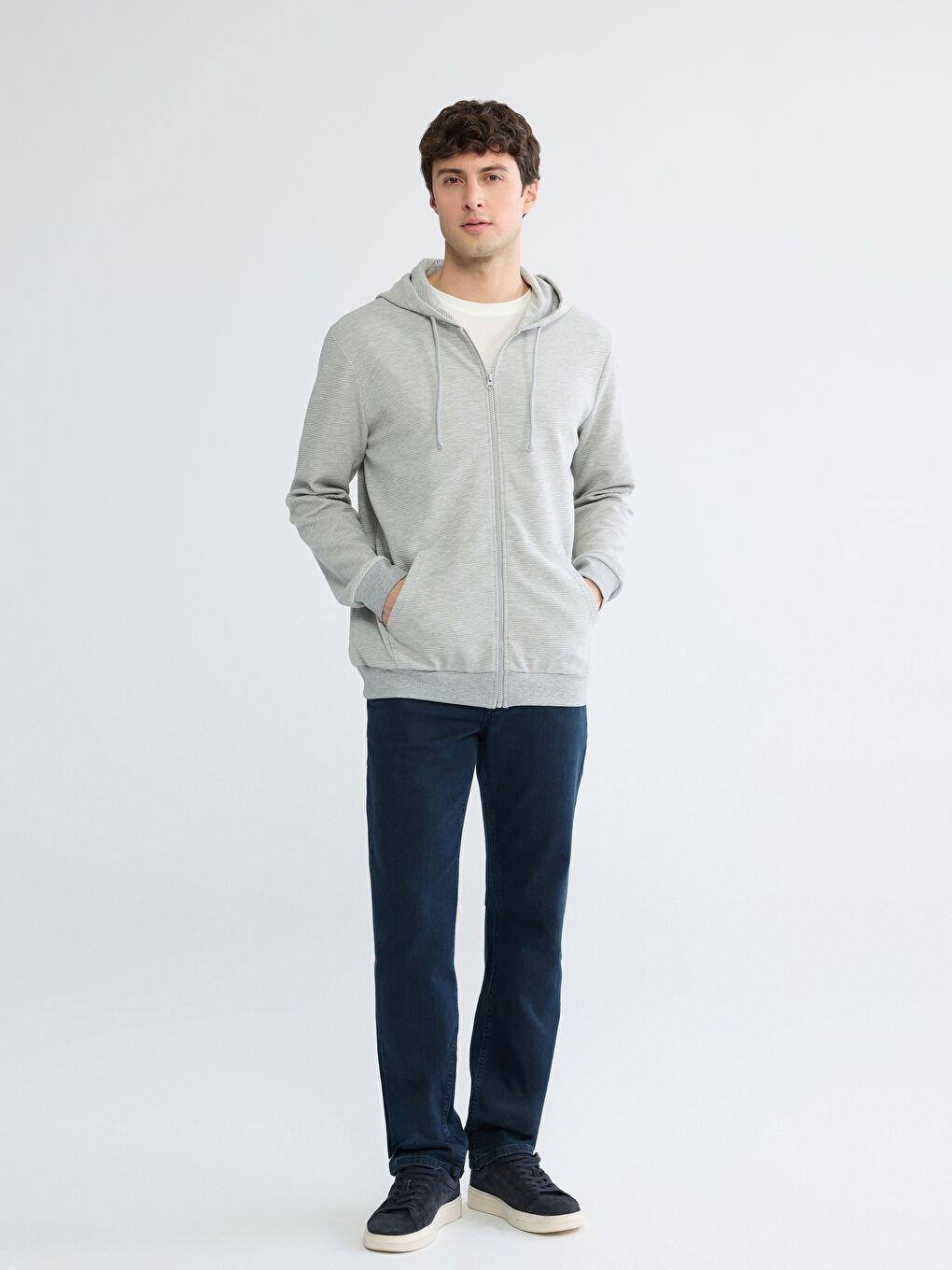 Men's Hooded Zip-Up Sweatshirt-1