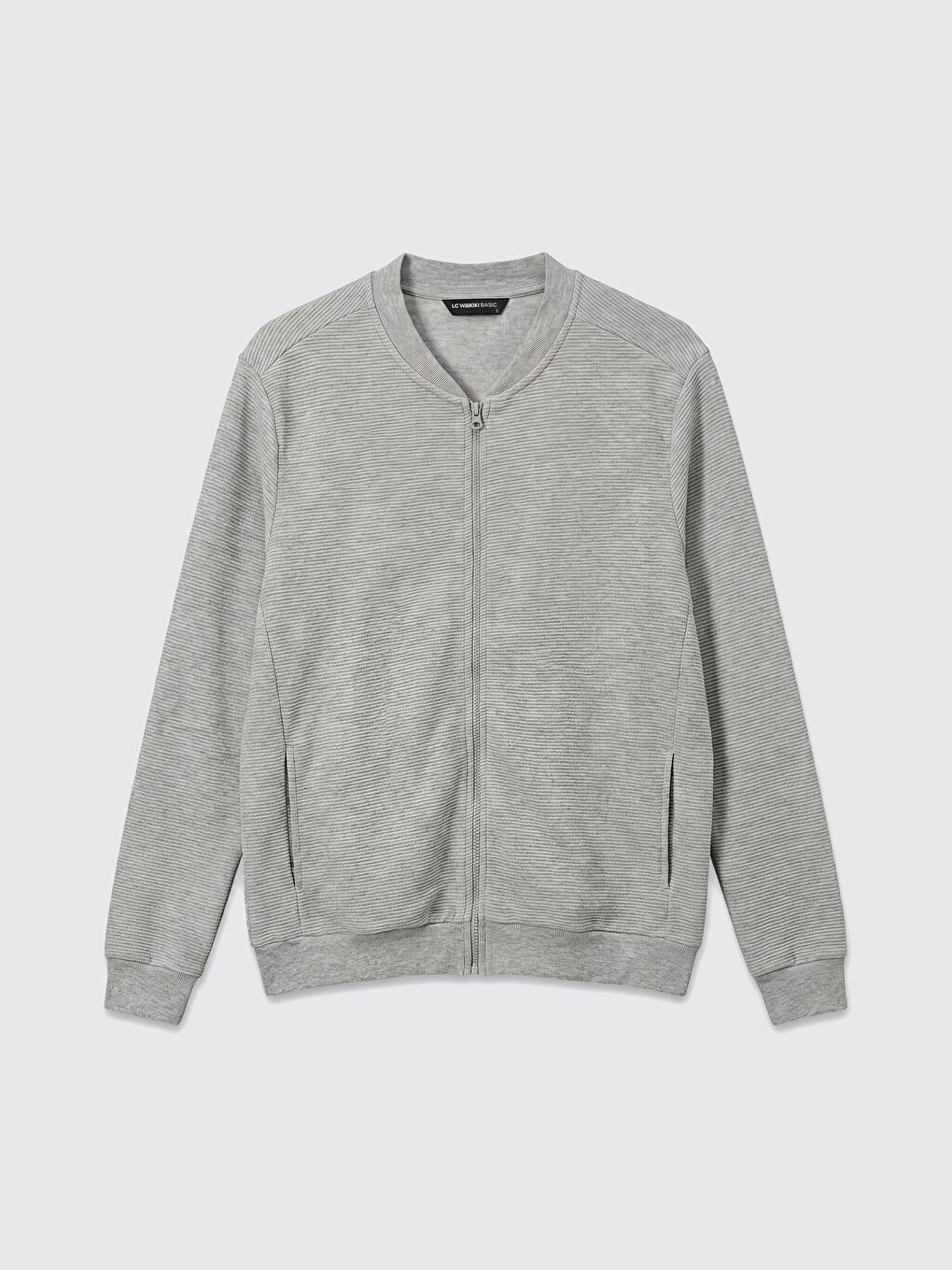 Man GREY Zip-Up Sweatshirt