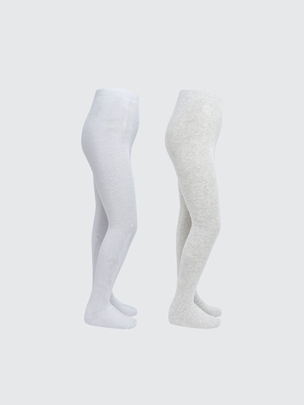 Gri Basic Kız Çocuk Külotlu Çorap 2'li