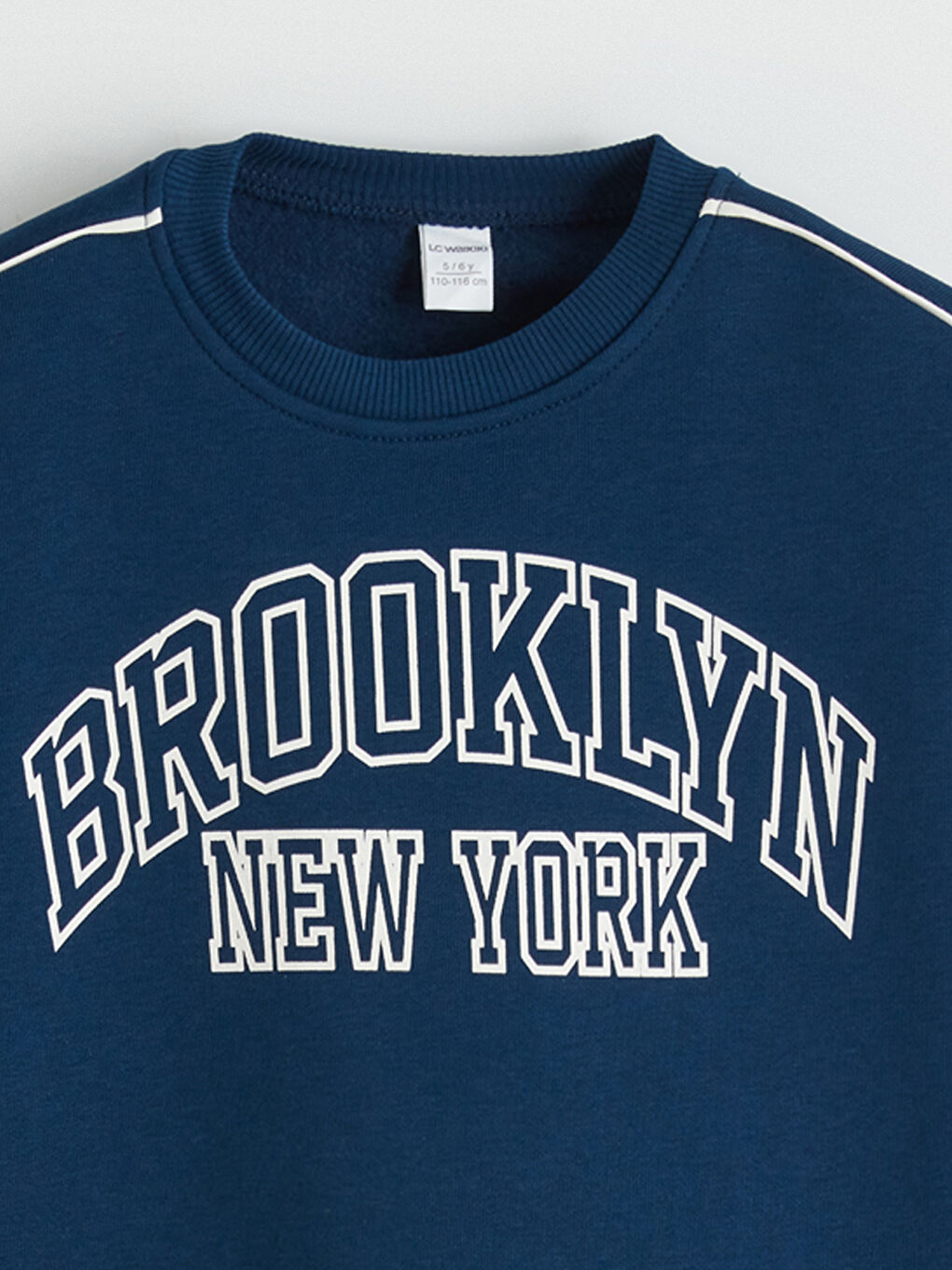 Lacivert New York Baskılı Erkek Çocuk Kalın Sweatshirt ve Eşofman Altı-2