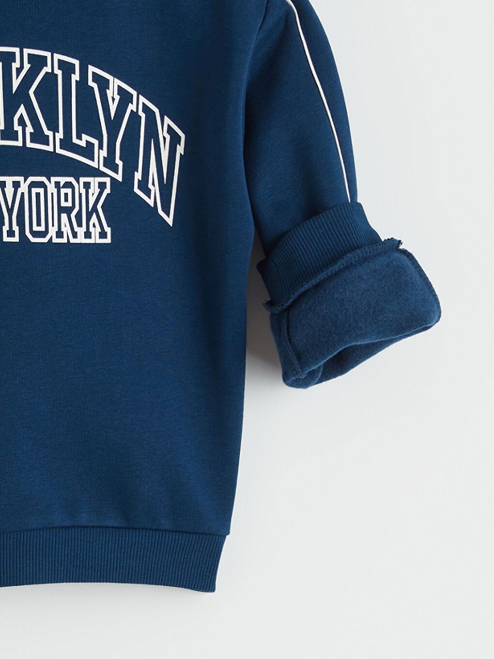 Lacivert New York Baskılı Erkek Çocuk Kalın Sweatshirt ve Eşofman Altı-3