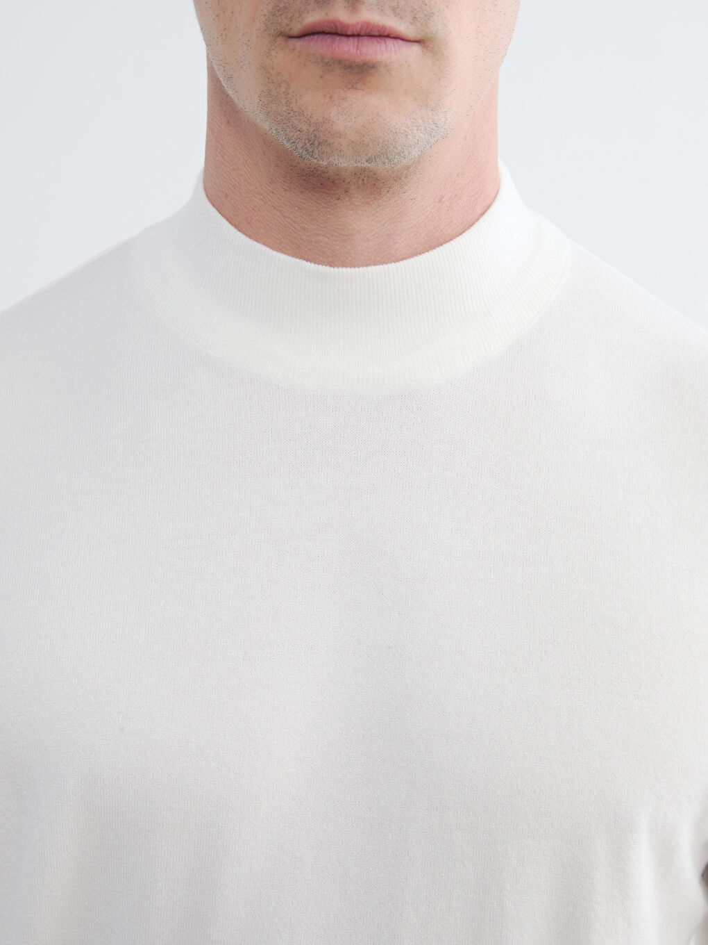 Men's Half Fisherman Ribbed Knit Sweater-2