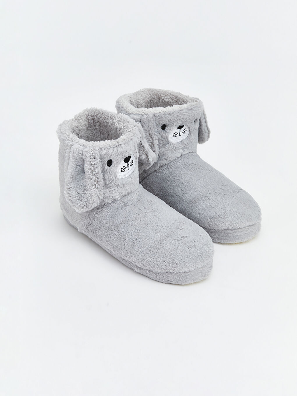 Gri Hayvan Figürlü Erkek Çocuk Panduf