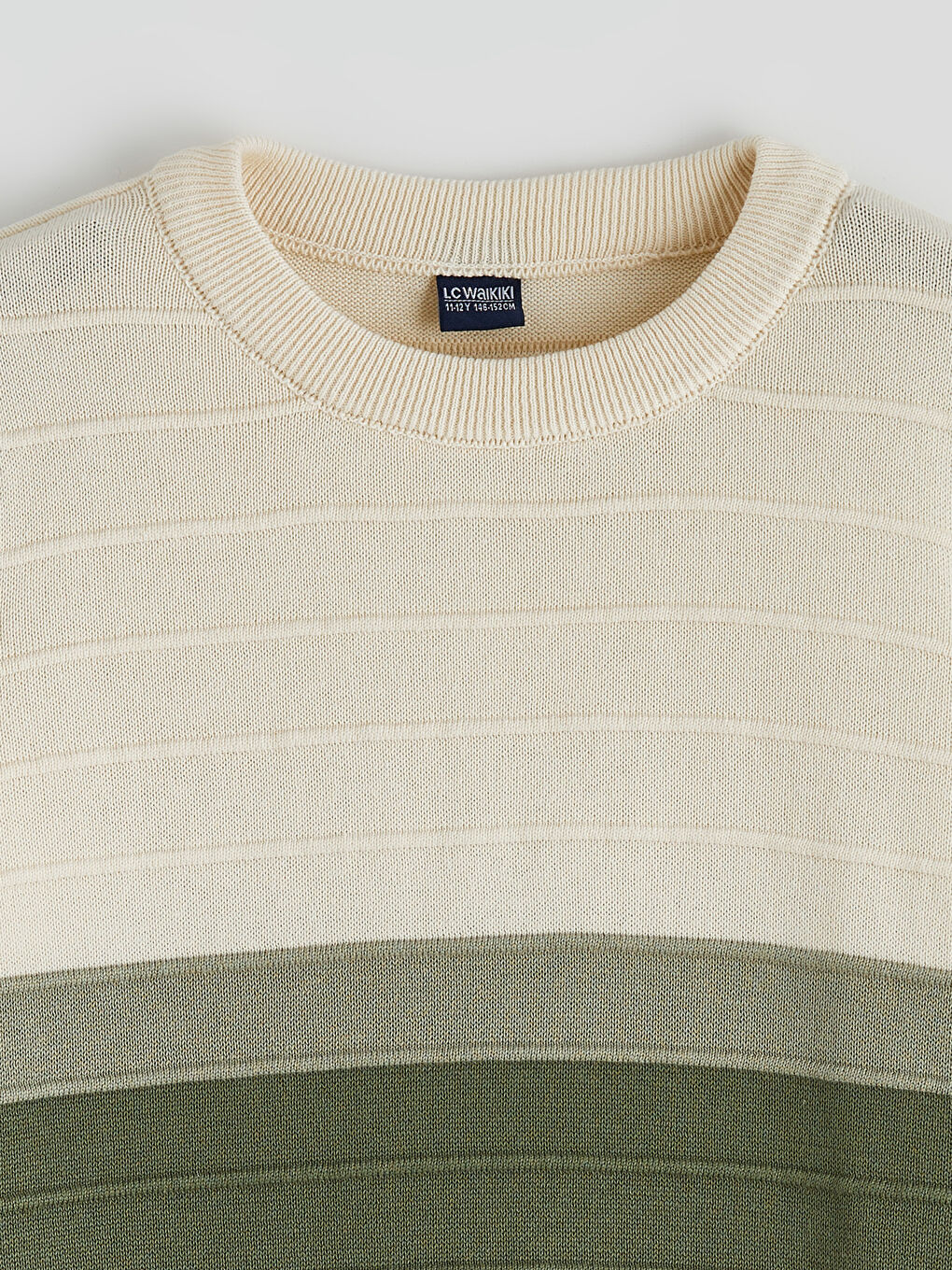 كنزة تريكو بياقة دائرية للأولاد-2