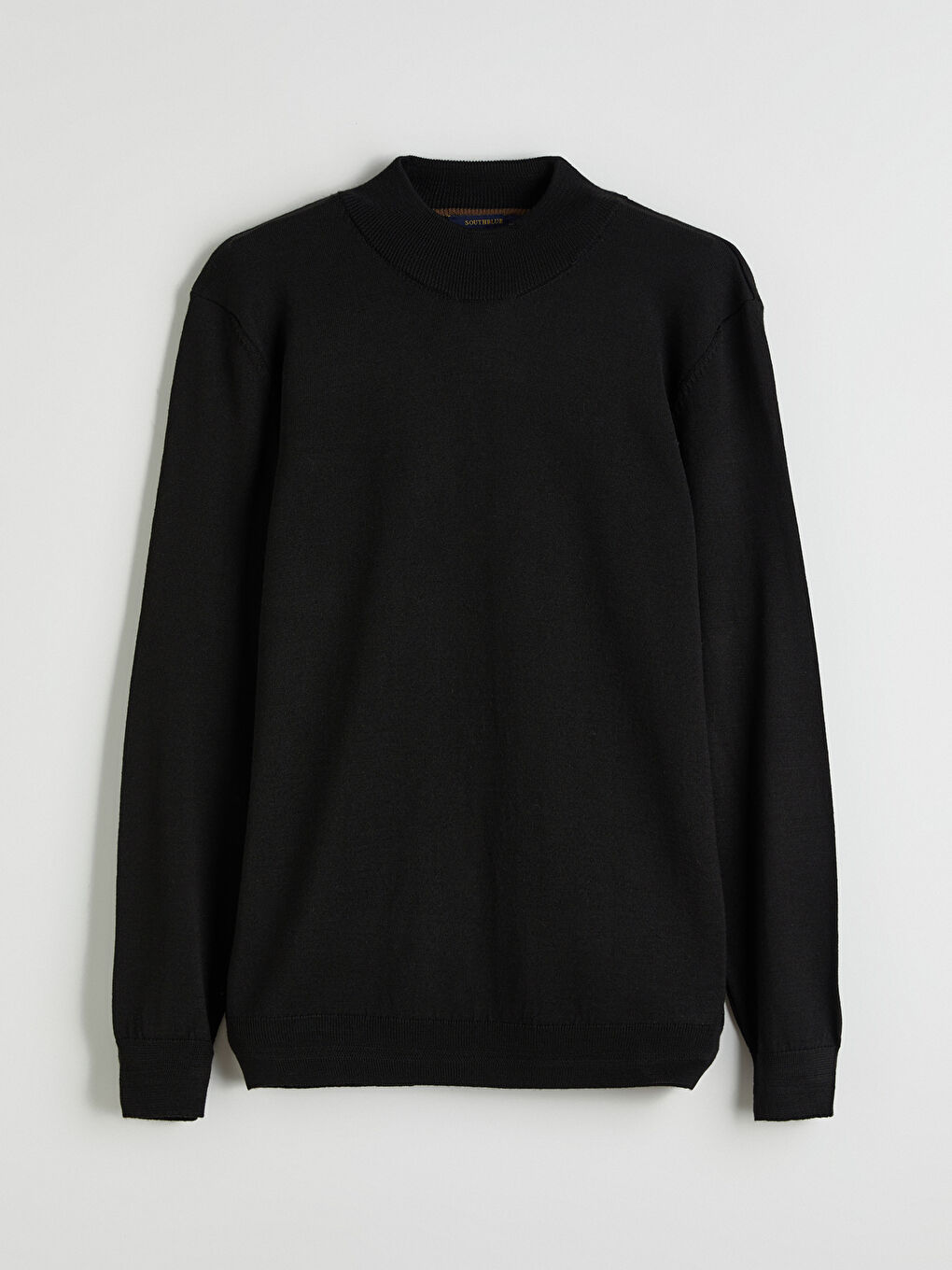 Siyah Yarım Balıkçı Yaka Erkek Triko Kazak-6