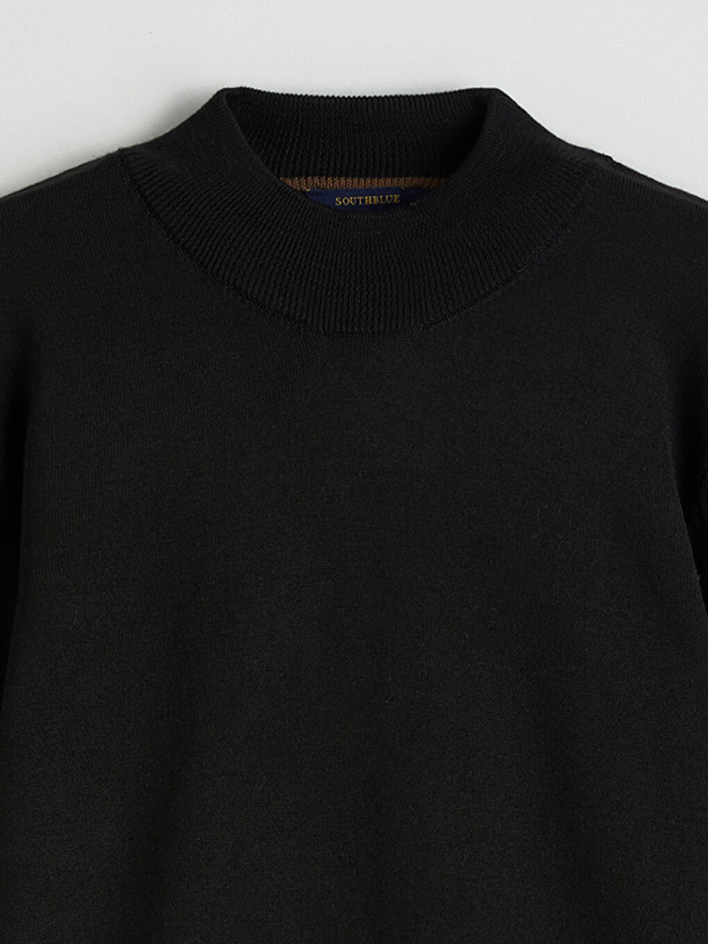 Siyah Yarım Balıkçı Yaka Erkek Triko Kazak-7