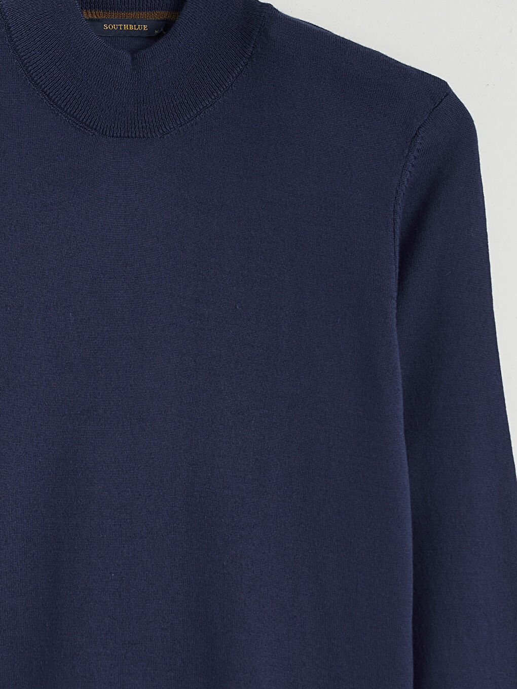 Lacivert Yarım Balıkçı Yaka Erkek Triko Kazak-5