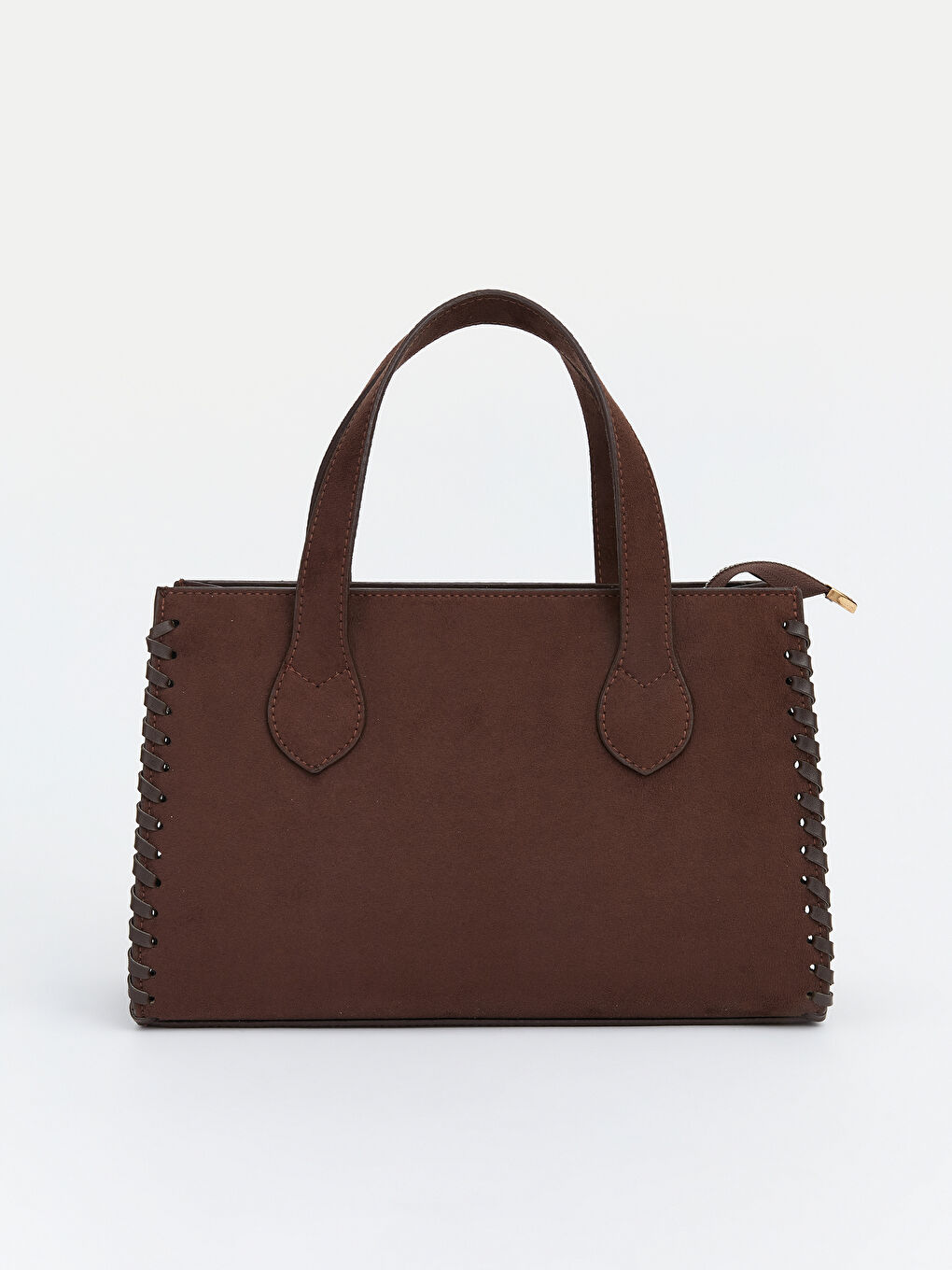 Kahverengi Süet Görünümlü Kadın Omuz Çantası