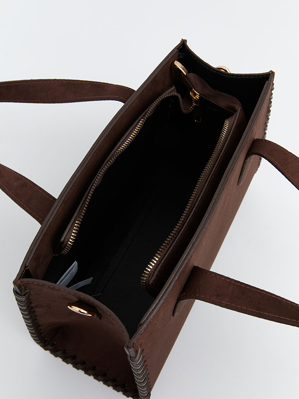 Kahverengi Süet Görünümlü Kadın Omuz Çantası-3