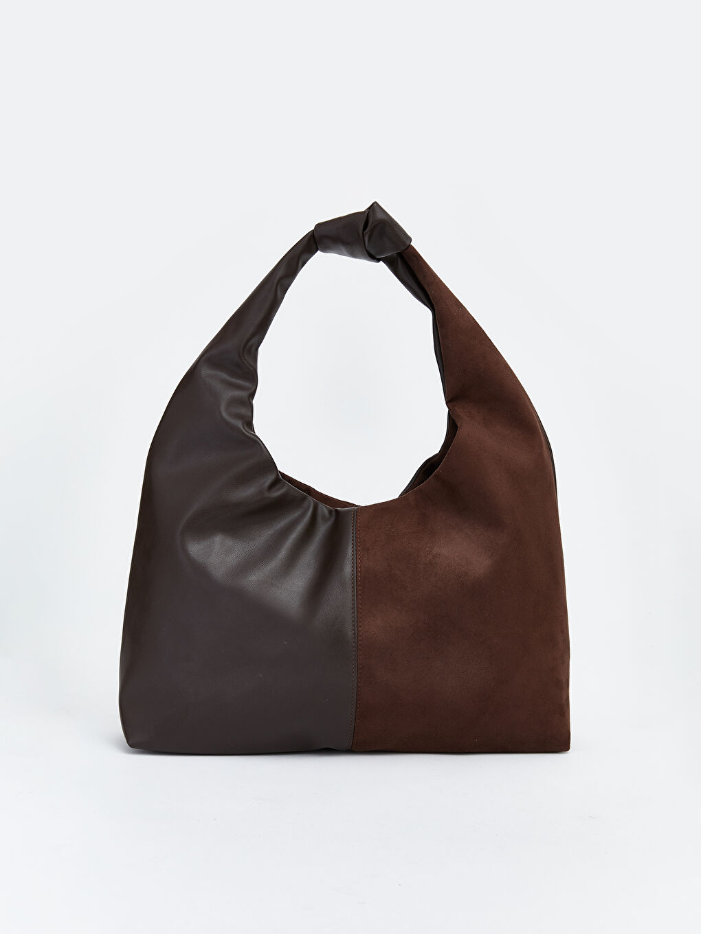 Kahverengi Süet Kadın Omuz Çantası