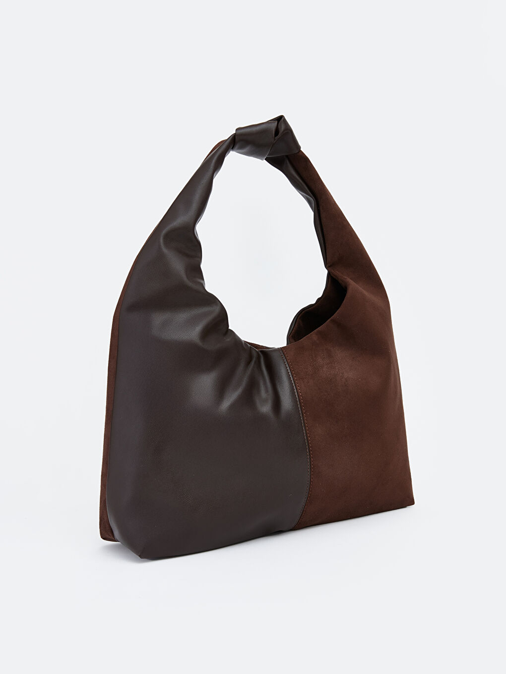 Kahverengi Süet Kadın Omuz Çantası-1