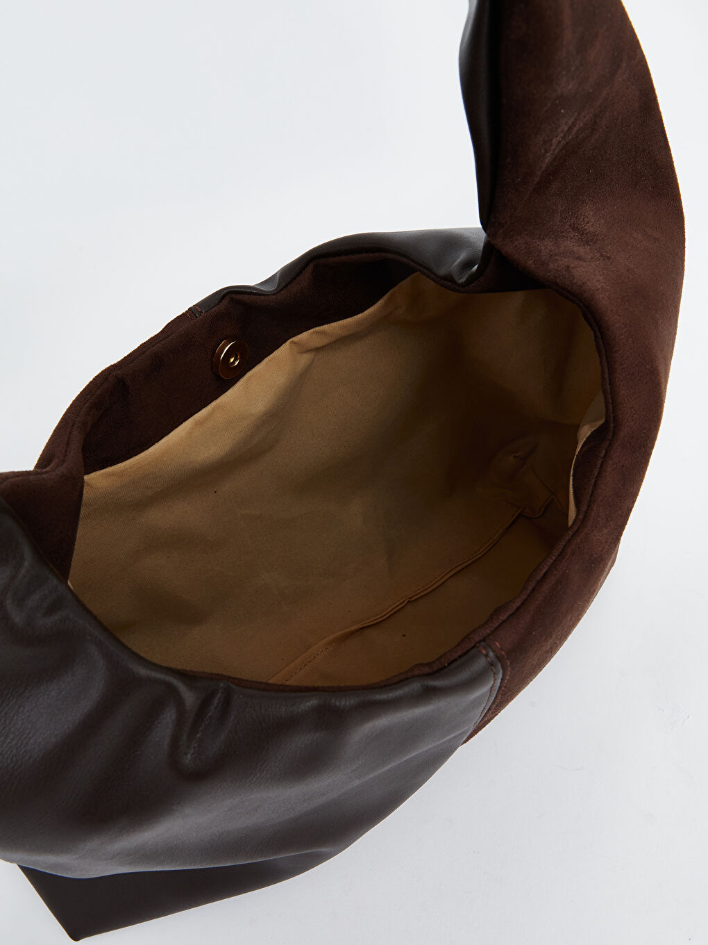 Kahverengi Süet Kadın Omuz Çantası-2