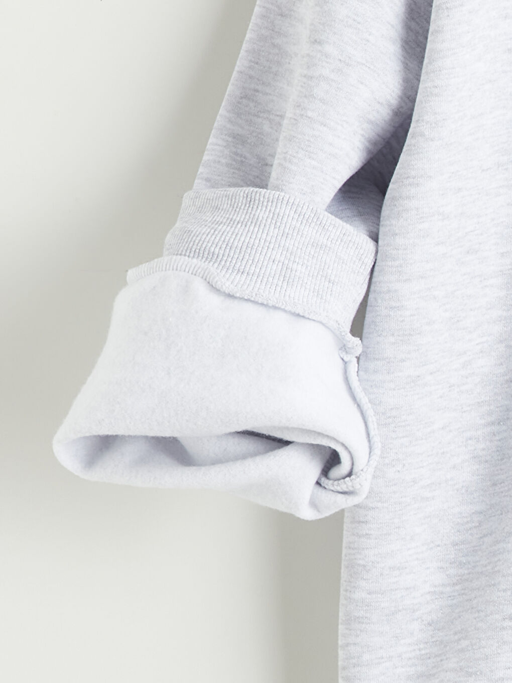 Gri Stitch Baskılı Kız Çocuk Kalın Sweatshirt-2