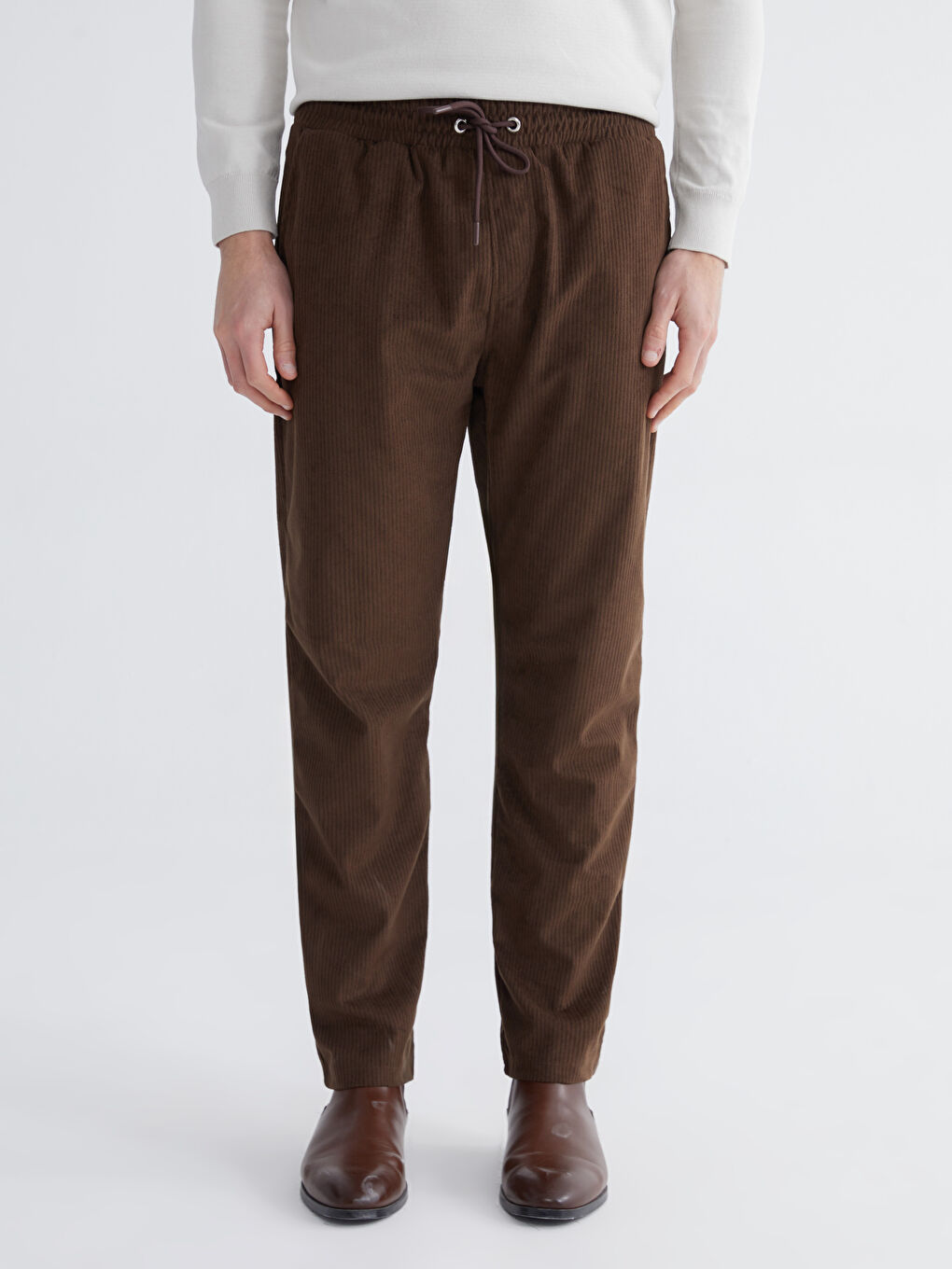 Kahverengi Standart Kalıp Erkek Eşofman Altı-1