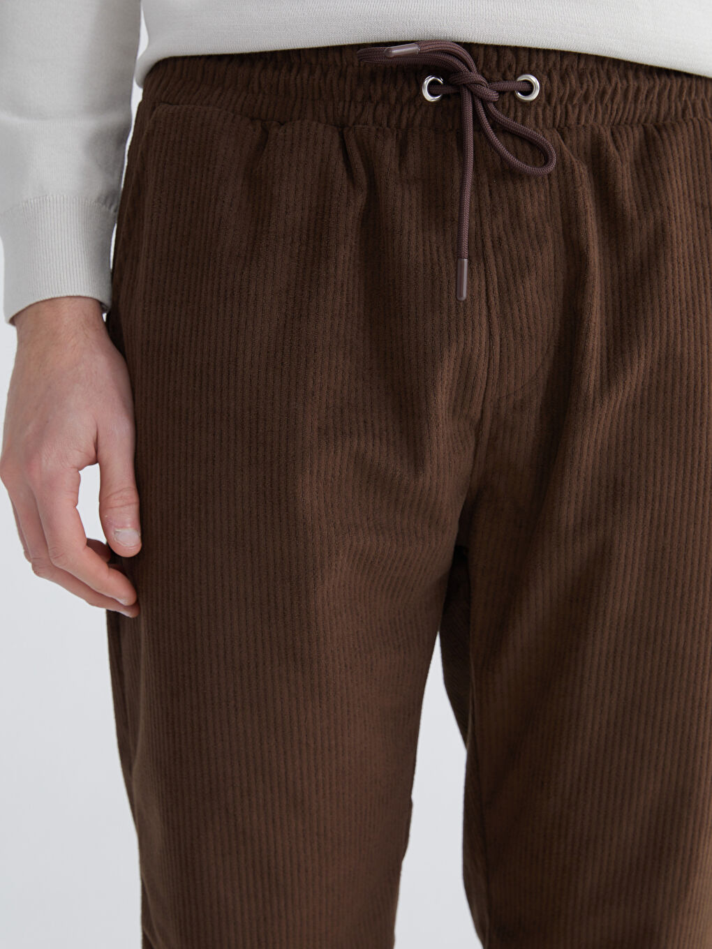 Kahverengi Standart Kalıp Erkek Eşofman Altı-2