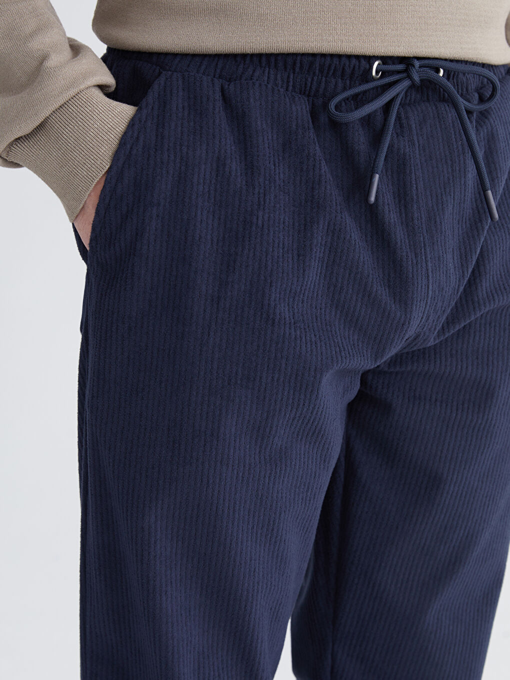 Lacivert Standart Kalıp Erkek Eşofman Altı-2