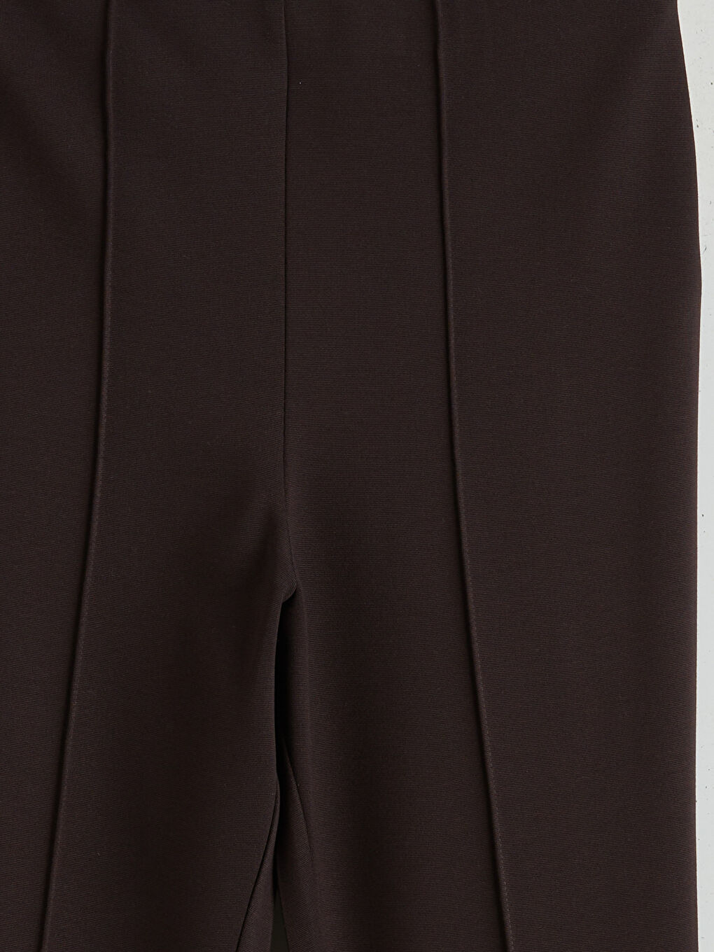 Kahverengi Yüksek Bel İspanyol Paça Kadın Pantolon-5