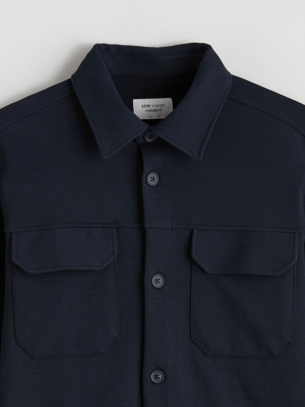 Lacivert Rahat Kalıp Erkek Gömlek Ceket-1