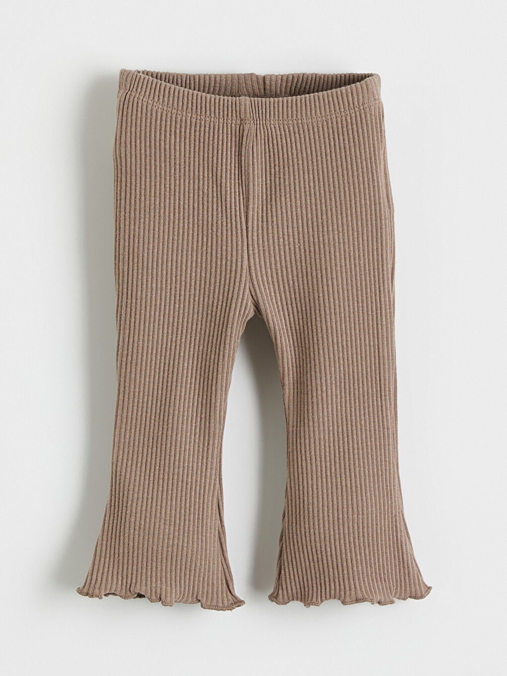 Kahverengi Standart Kalıp Fitilli Kız Bebek Eşofman Altı