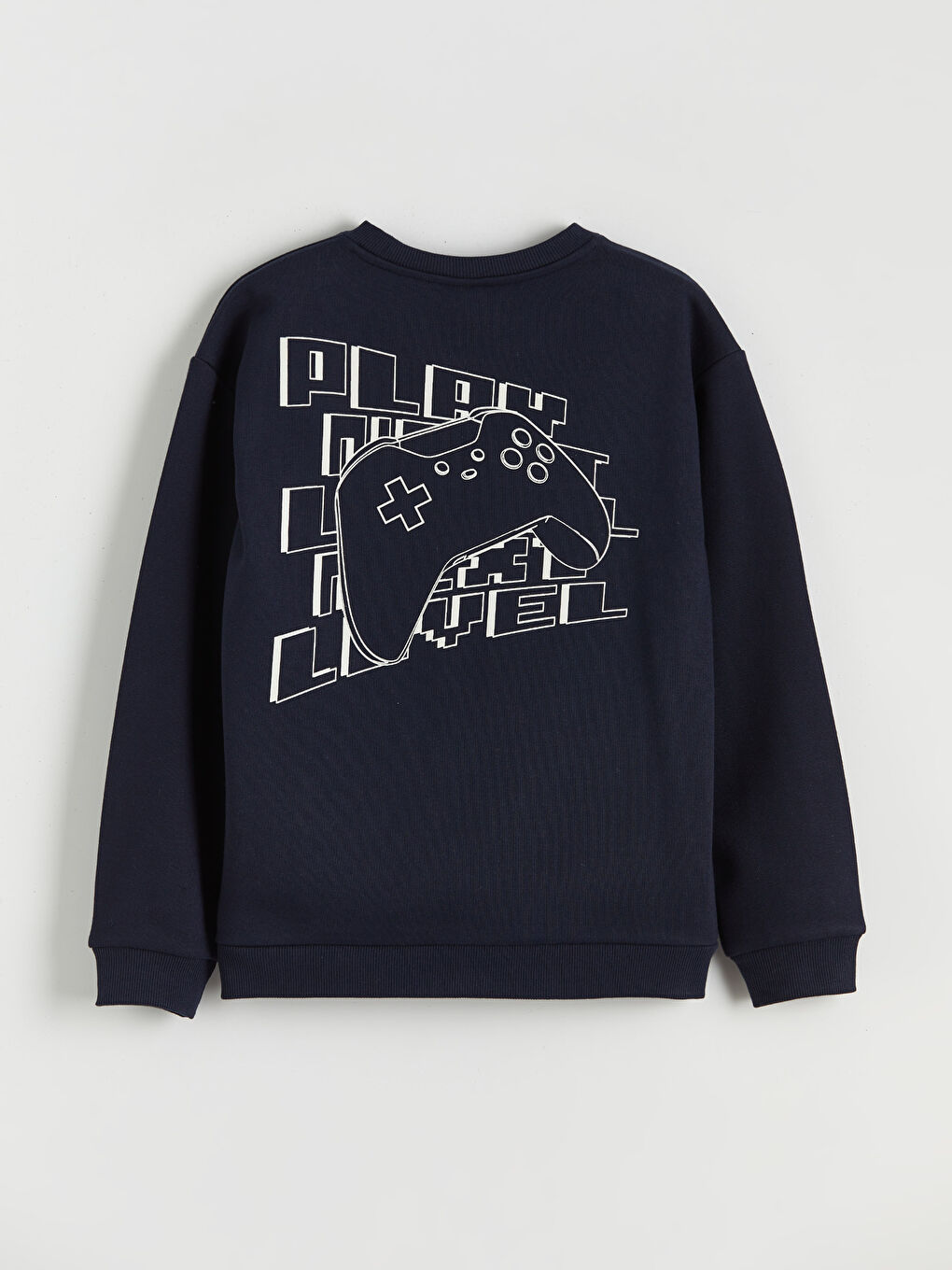 Lacivert Baskılı Erkek Çocuk Kalın Sweatshirt-2