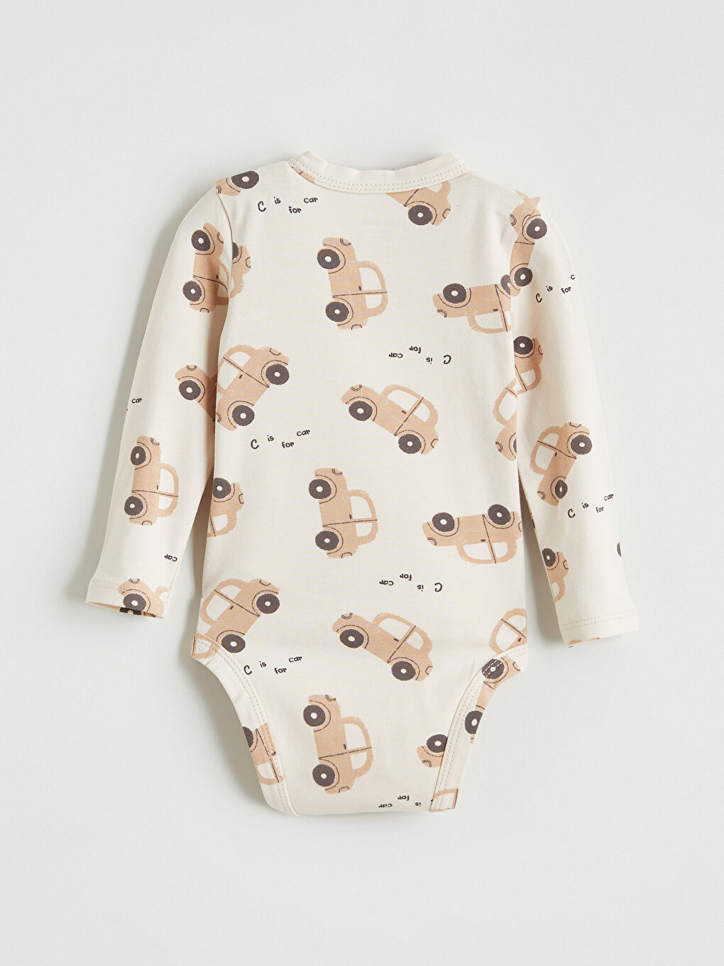 Bej Erkek Bebek Çıtçtılı Body-1