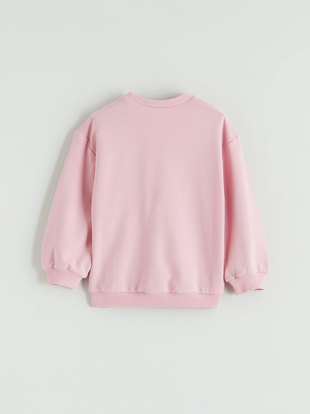 Pembe Bisiklet Yaka Minnie Mouse Baskılı Kız Bebek Sweatshirt ve Tayt-3