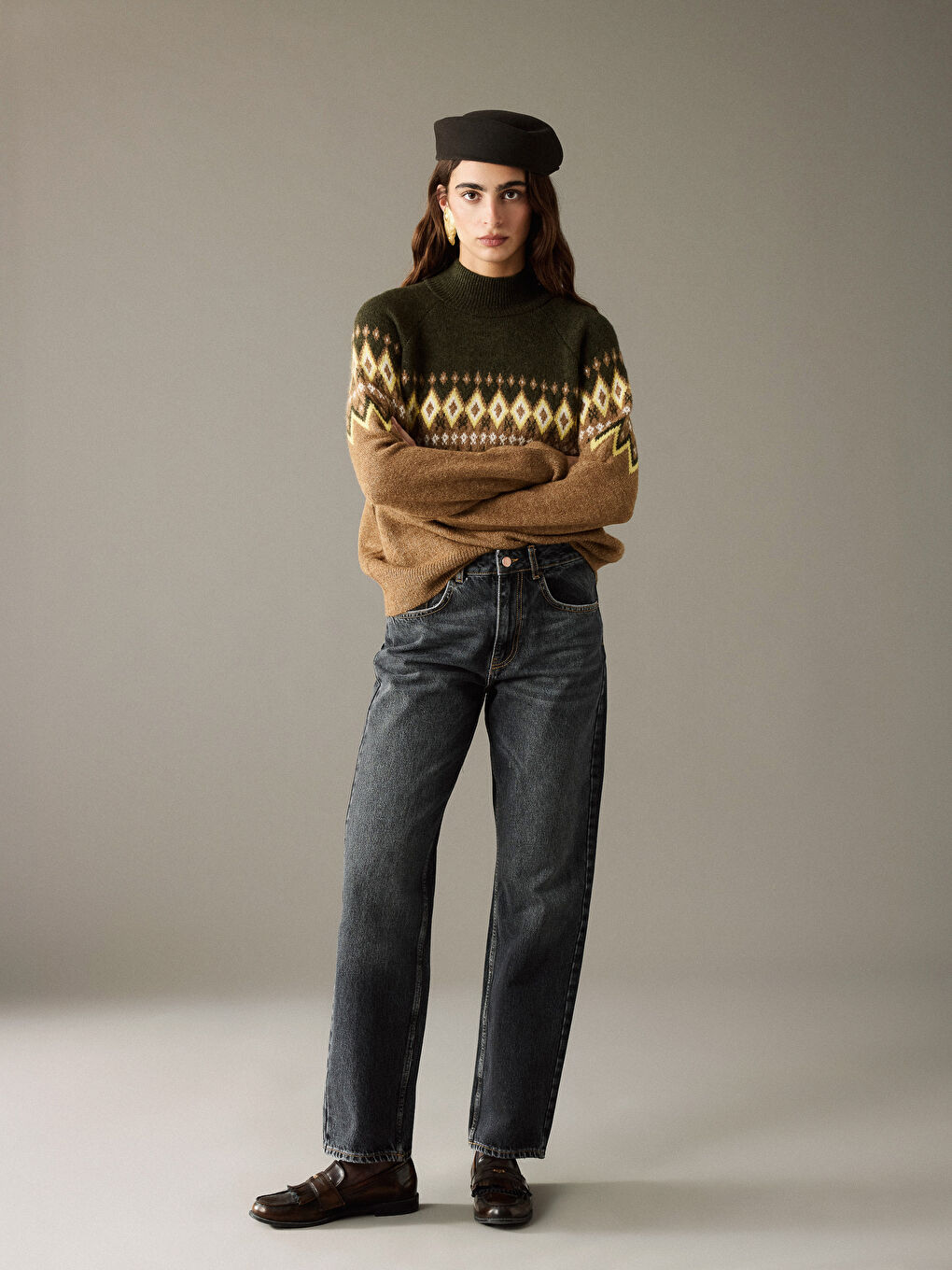 Siyah Boyfriend Fit Kadın Jean Pantolon