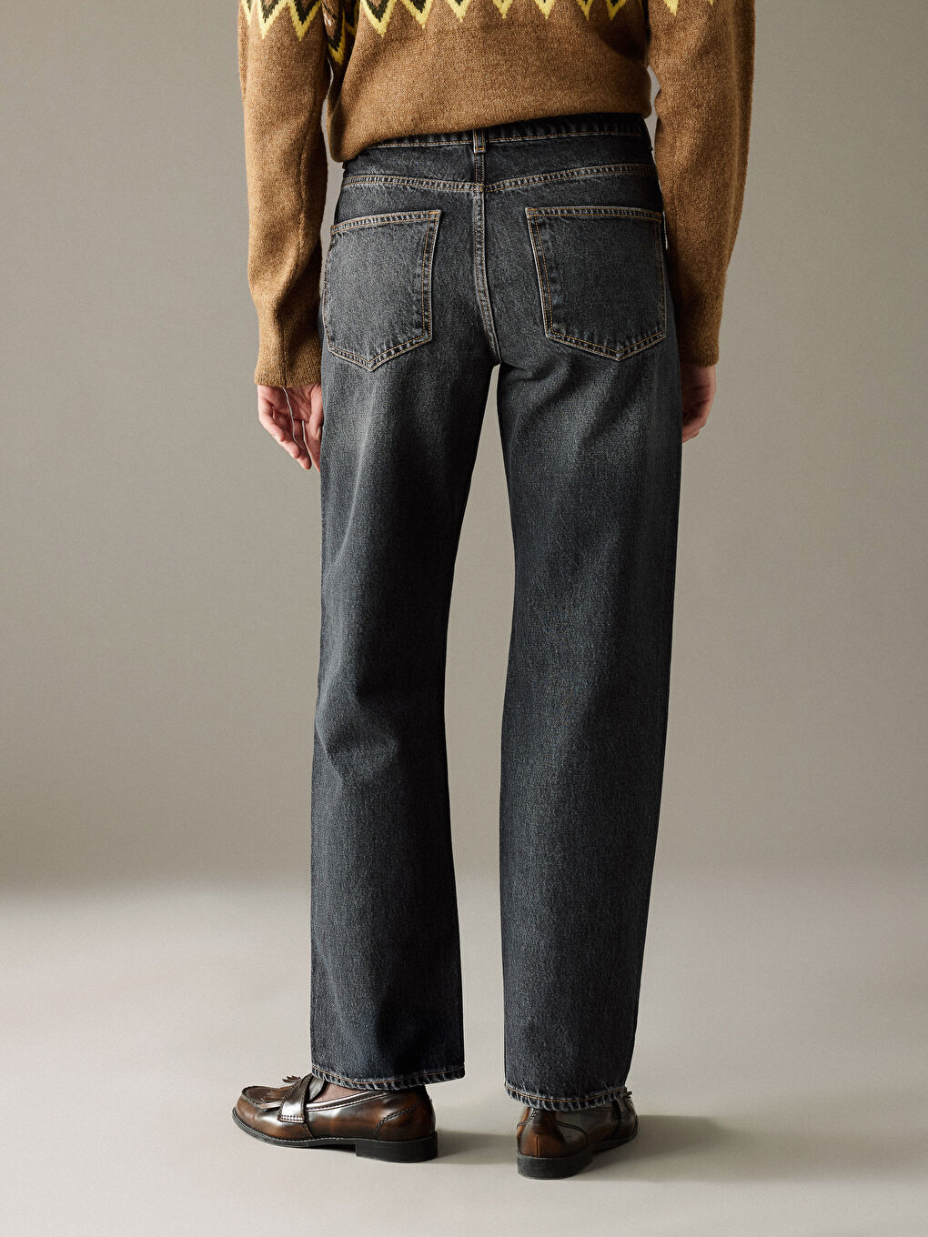 Siyah Boyfriend Fit Kadın Jean Pantolon-7