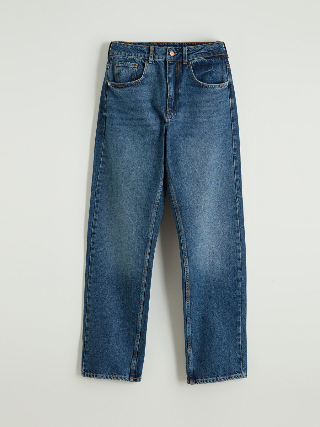 İndigo Boyfriend Fit Kadın Jean Pantolon-4