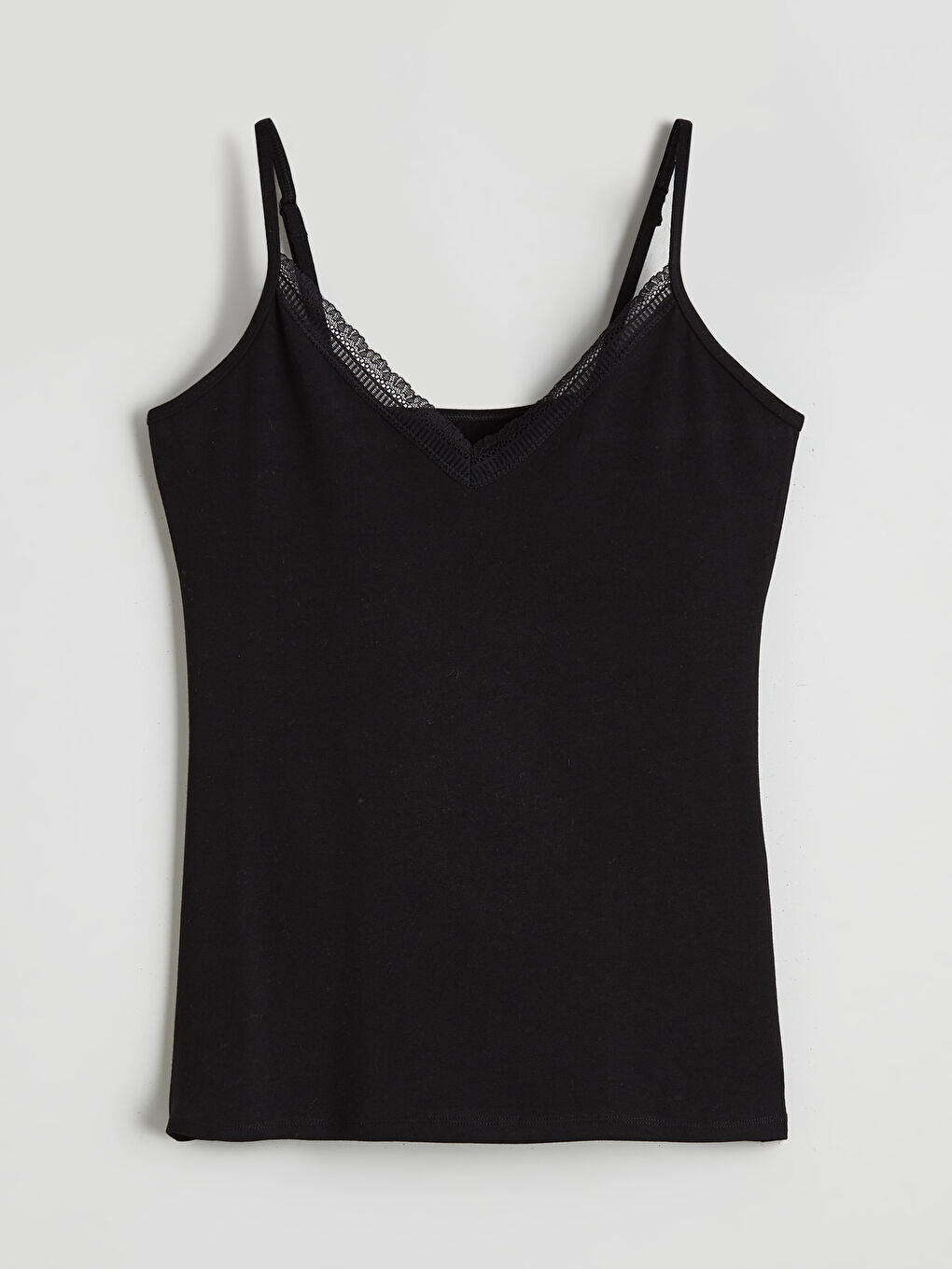 V Neck Lace Detail Strappy Women's Vest-4