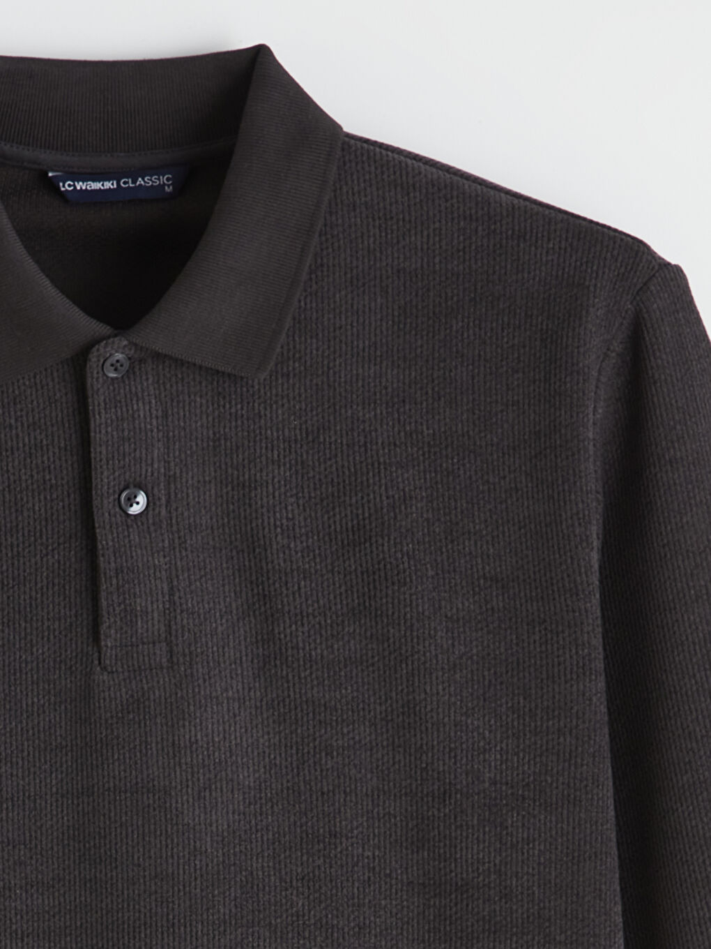 Antrasit Polo Yaka Erkek Sweatshirt-5