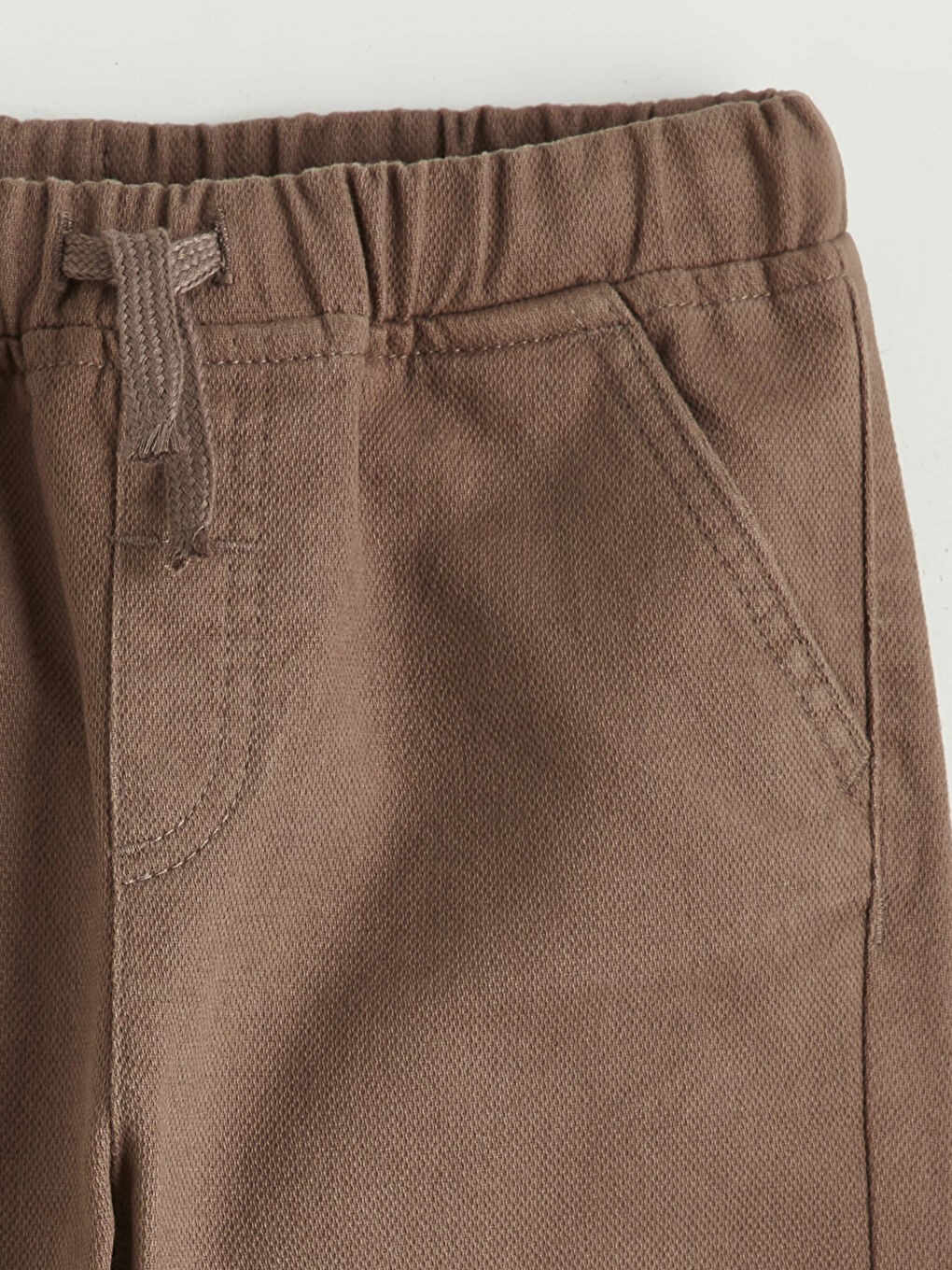 Kahverengi Beli Lastikli Erkek Çocuk Jogger Pantolon-1