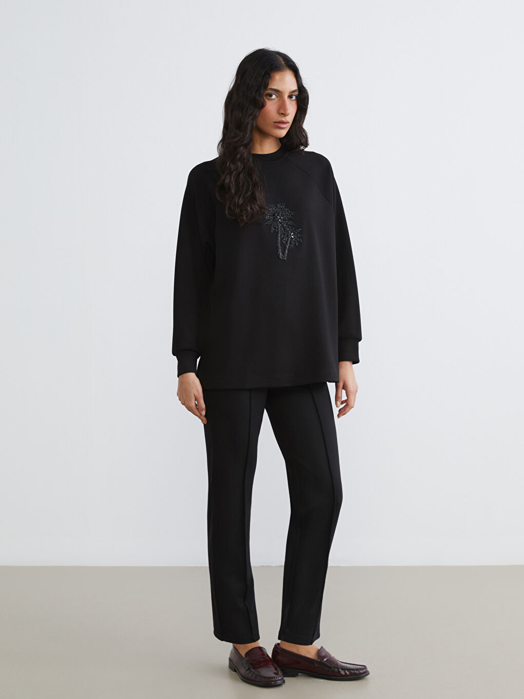 Slim Fit Women's Pleated Trousers