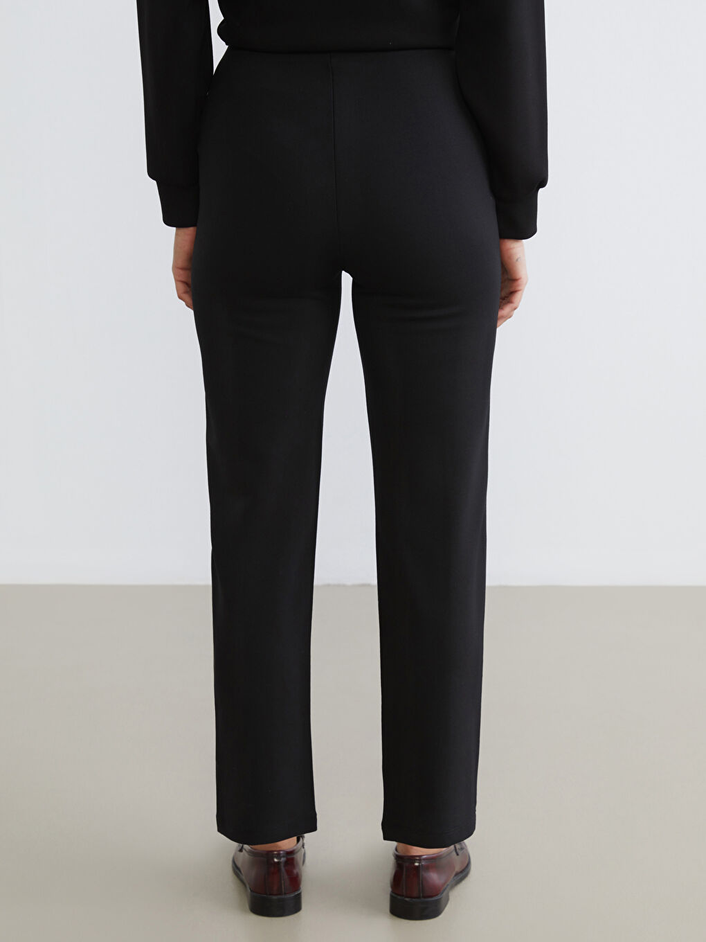 Slim Fit Women's Pleated Trousers-3