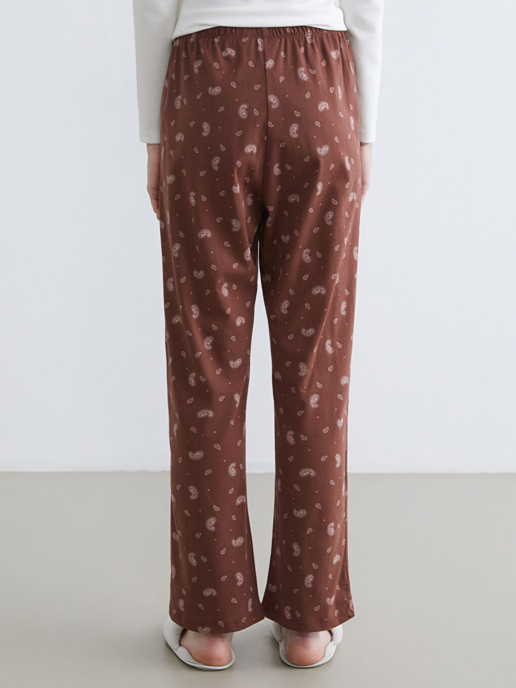 Узорчатые пижамные брюки с эластичным поясом-3