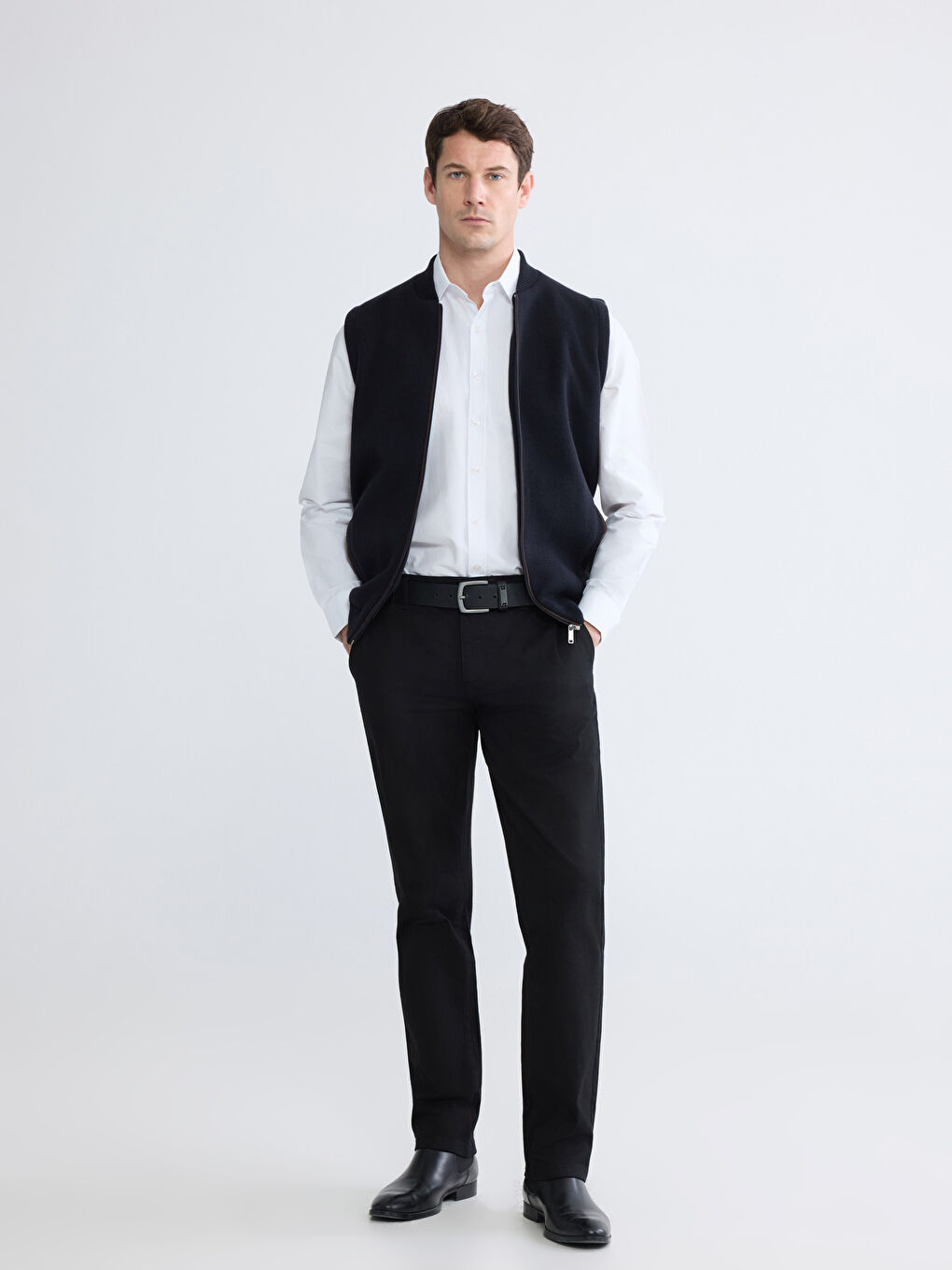 Men's Varsity Collar Knit Vest-1