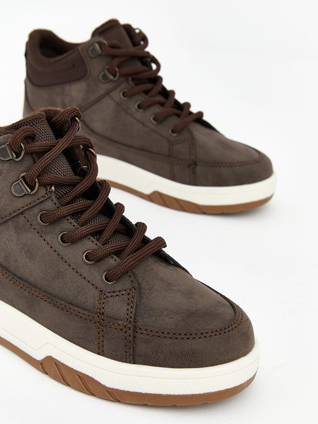 Kahverengi Süet Görünümlü Erkek Çocuk Spor Ayakkabı-2