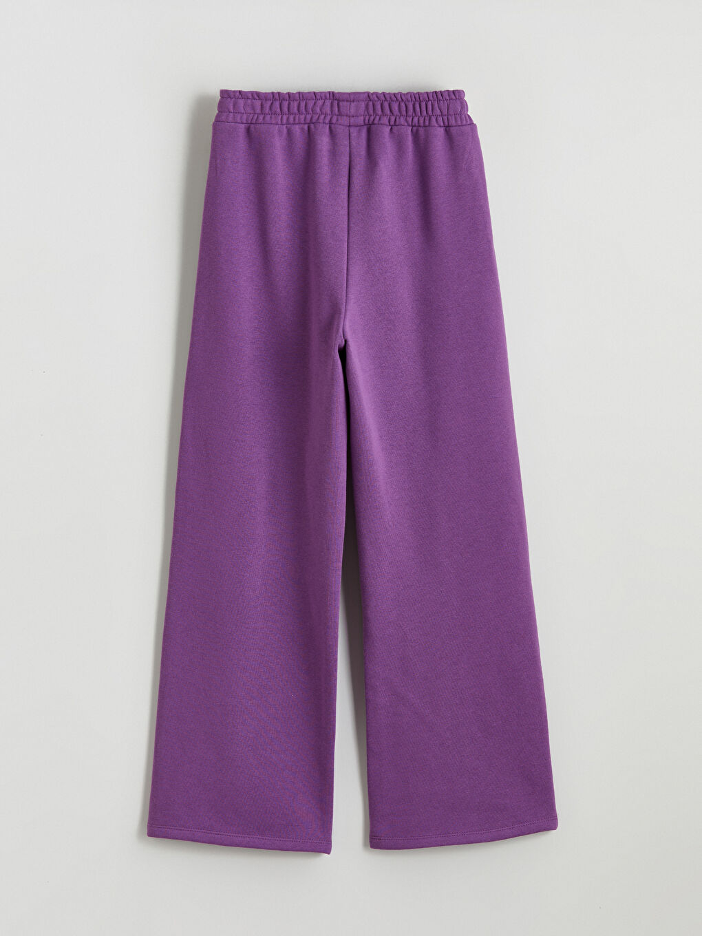 Mor Beli Lastikli Kız Çocuk Kalın Eşofman Altı-3