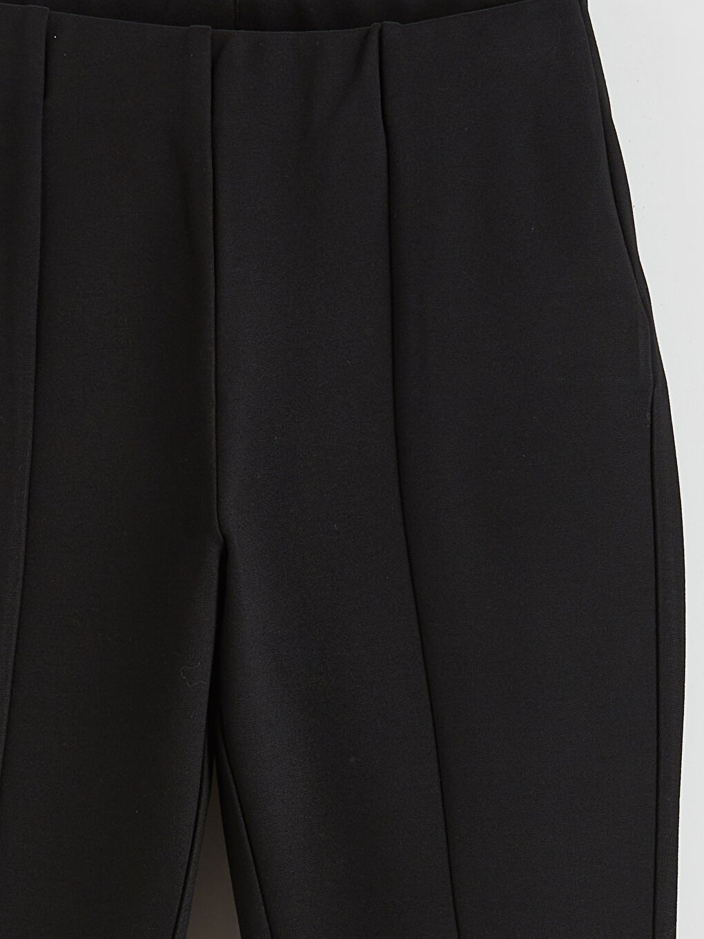 Siyah Yüksek Bel İspanyol Paça Kadın Tayt Pantolon-1