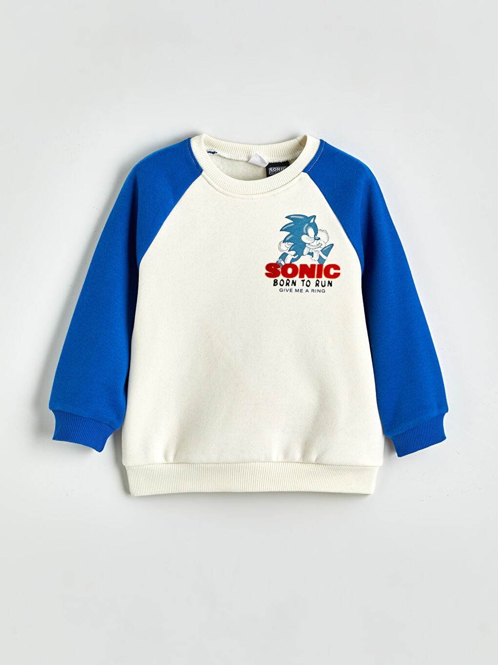 Bej Sonic Baskılı Erkek Çocuk Sweatshirt ve Eşofman Alt-2