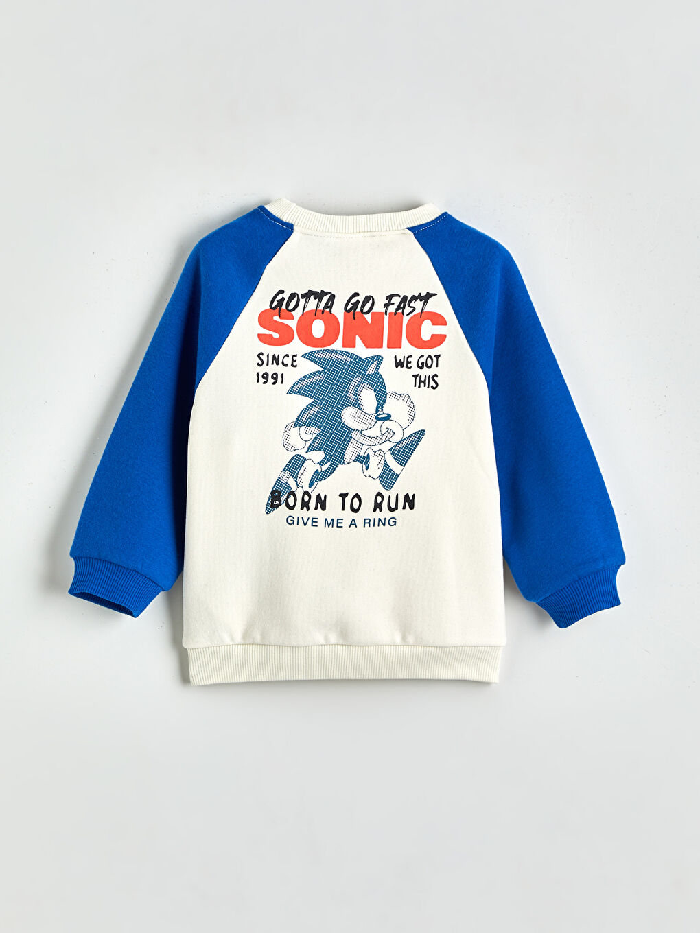 Bej Sonic Baskılı Erkek Çocuk Sweatshirt ve Eşofman Alt-3